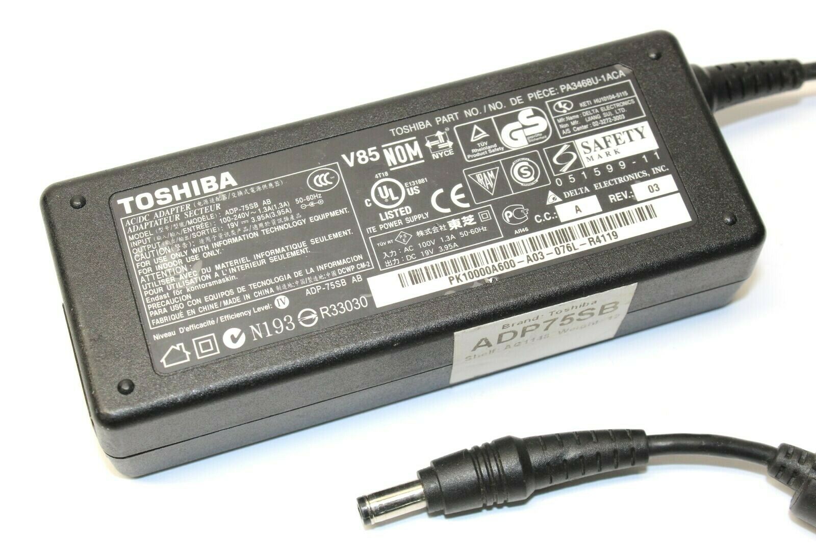 New 19V 3.95A Toshiba ADP-75SB Power Supply Ac Adapter New 19V 3.95A Toshiba ADP-75SB Power Supply Ac Adapter